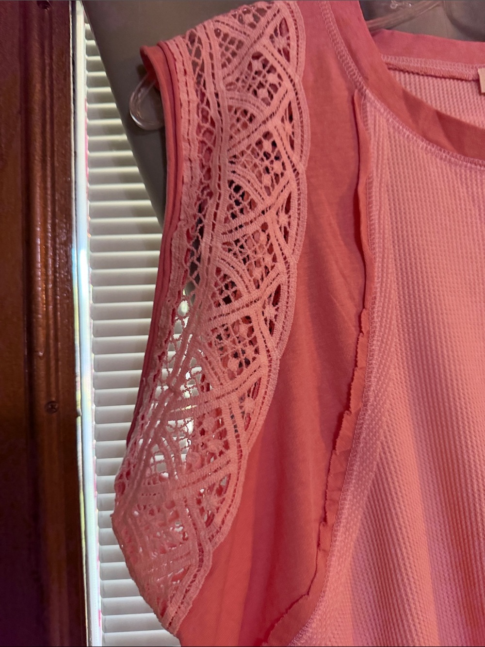 NWOT top by POL size medium. Lacey and beautiful light pink. - Picture 2 of 6